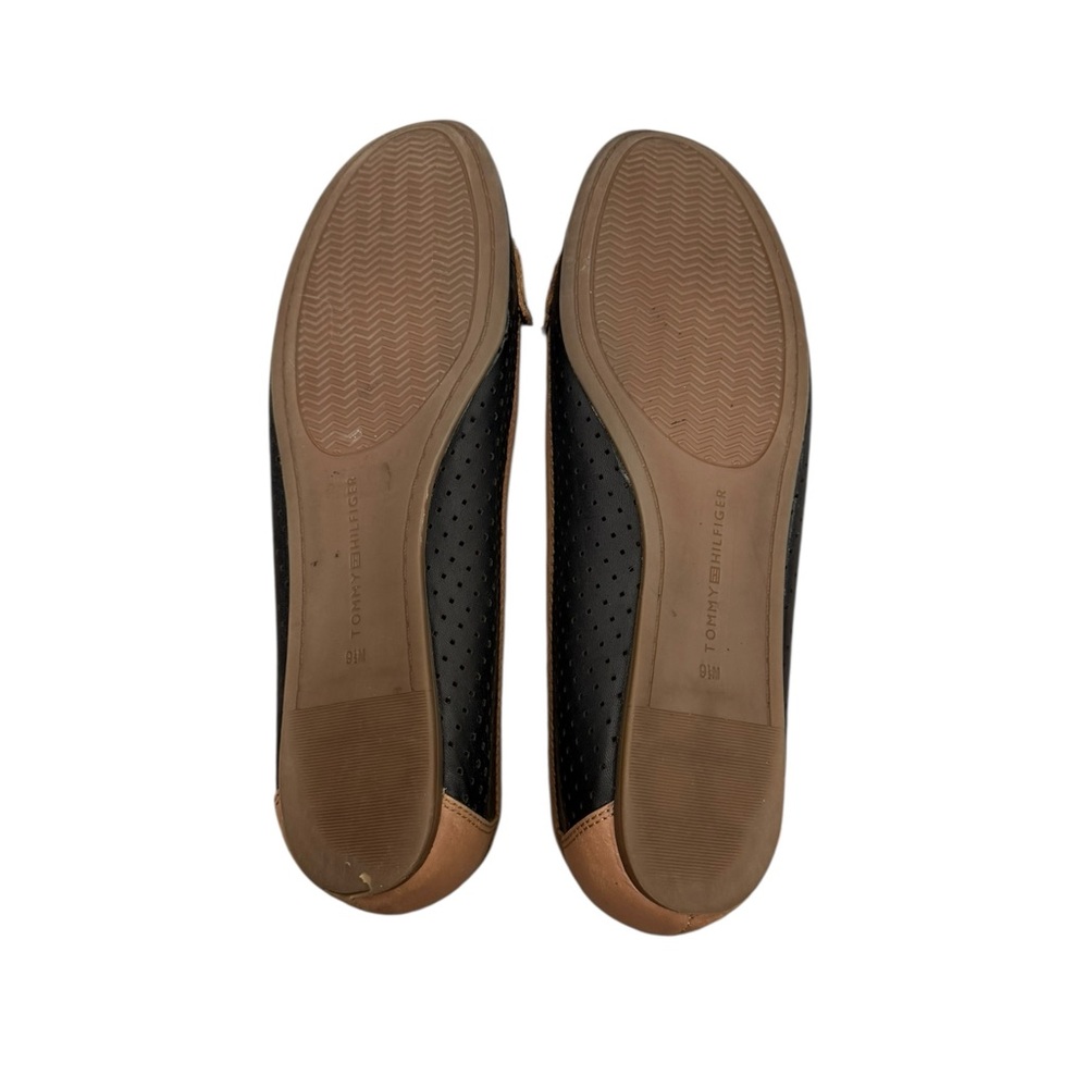 Tommy Hilfiger black and brien loafers with gold emblem size 9.5 - Picture 7 of 8
